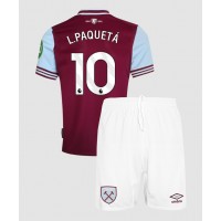 Billiga West Ham United Lucas Paqueta #10 Barnkläder Hemma fotbollskläder till baby 2024-25 Kortärmad (+ Korta byxor)